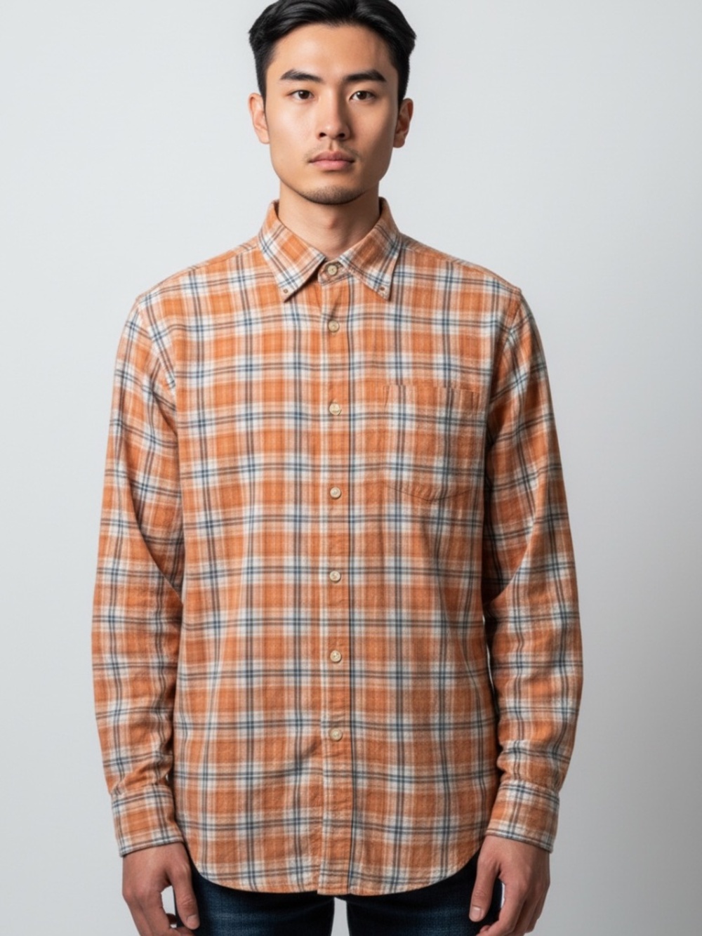 Men’s Reed Edward size large orange plaid button down
